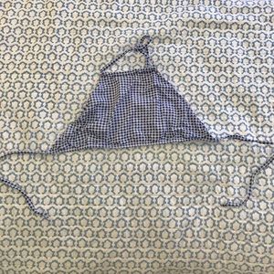 Gingham halter bikini top